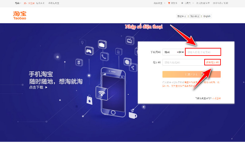 Nhập số điện thoại