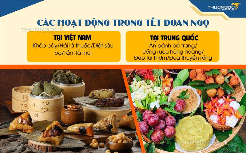 Các hoạt động trong Tết Đoan Ngọ tại Việt Nam và Trung Quốc