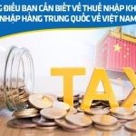 Những điều bạn cần biết về thuế nhập khẩu khi nhập hàng Trung Quốc về Việt Nam