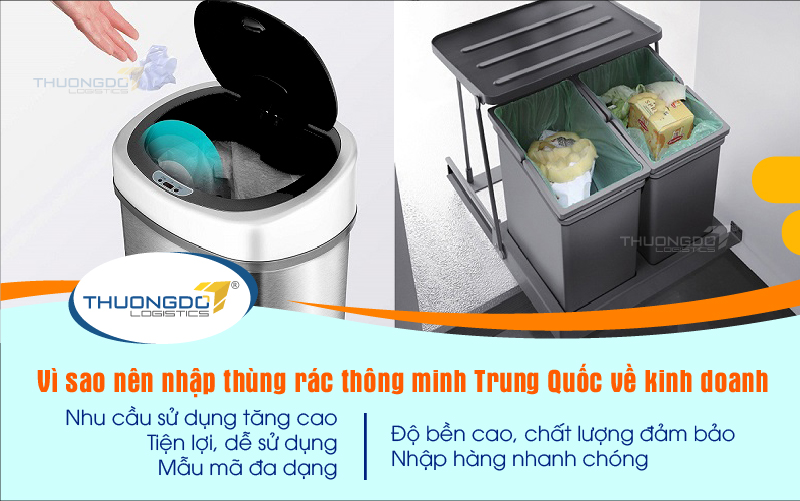 Vì sao nên nhập thùng rác thông minh Trung Quốc về kinh doanh