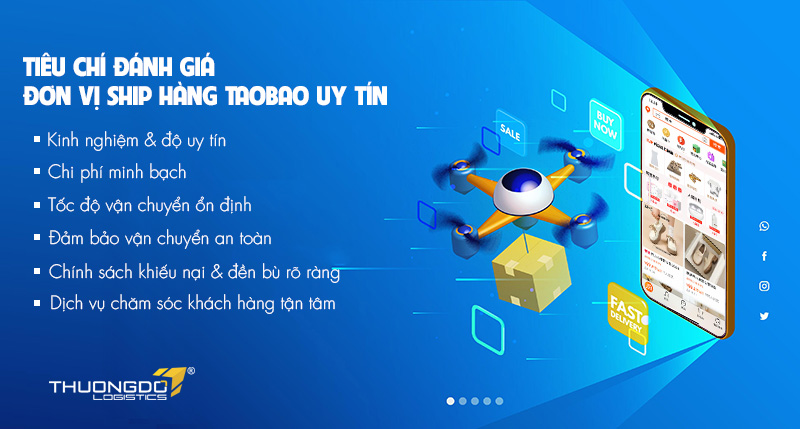Tiêu chí đánh giá đơn vị ship hàng Taobao uy tín