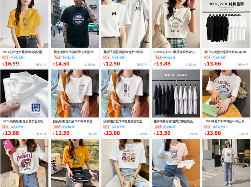 Link shop bán quần áo phông áo thun nữ Quảng Châu
