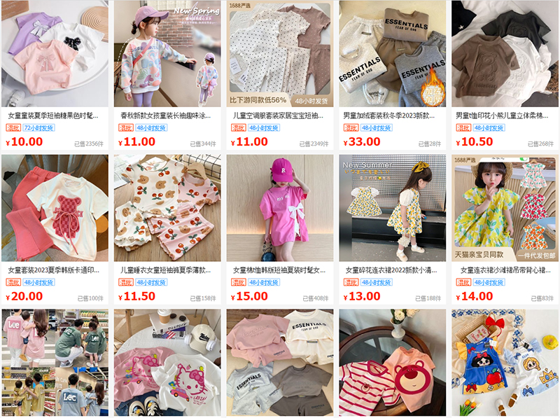 Link shop order quần áo trẻ em hàng Quảng Châu chất lượng