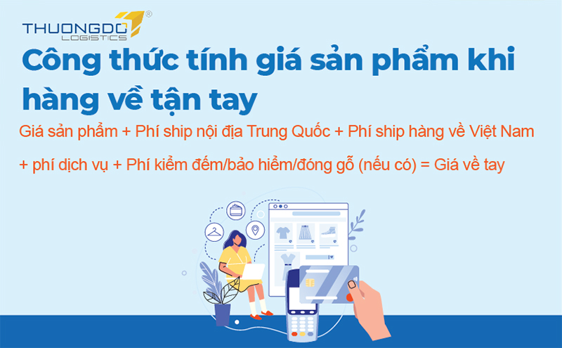 Công thức tính giá sản phẩm khi hàng về tận tay